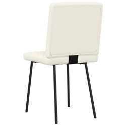 Chaises à manger lot de 4 Crème Velours 