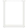 Pieds de table basse en U 2 pièces Blanc 28 x (42-43) cm Acier 