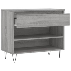Armoire à chaussures Sonoma gris 70x36x60 cm Bois d'ingénierie 