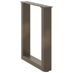 Pieds de table basse en U 2 pièces Acier naturel 38 x (42-43) cm Acier 