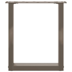 Pieds de table basse en U 2 pièces Acier naturel 38 x (42-43) cm Acier 