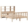 Lit bibliothèque sans matelas 120x190 cm bois de pin massif 