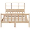 Lit bibliothèque sans matelas 120x190 cm bois de pin massif 