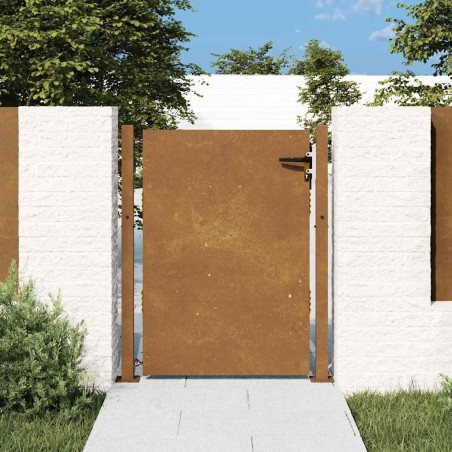 Portail de jardin 105x155 cm acier corten 