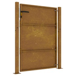 Portail de jardin 105x155 cm acier corten 