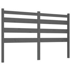 Tête de lit Gris 156x4x100 cm Bois massif de pin 