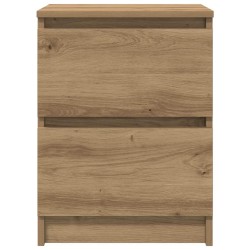 Meuble TV chêne artisanal 40x35x54 cm bois d'ingénierie 