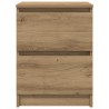 Meuble TV chêne artisanal 40x35x54 cm bois d'ingénierie 
