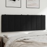 Coussin de tête de lit noir 140 cm velours 