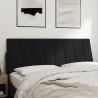 Coussin de tête de lit noir 140 cm velours 