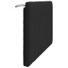 Coussin de tête de lit noir 140 cm velours 