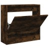Armoire à chaussures chêne fumé 60x21x57 cm bois d'ingénierie 