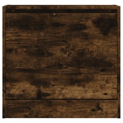 Armoire à chaussures chêne fumé 60x21x57 cm bois d'ingénierie 