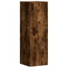 Support pour plantes chêne fumé 33x33x100 cm bois d'ingénierie 