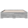 Cadre de lit avec tiroirs sans matelas sonoma gris 140x190 cm 
