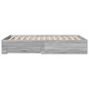 Cadre de lit avec tiroirs sans matelas sonoma gris 140x190 cm 