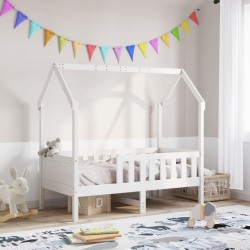 Cadre de lit d'enfants forme de maison sans matelas pin 