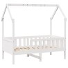 Cadre de lit d'enfants forme de maison sans matelas pin 