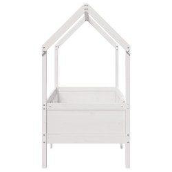 Cadre de lit d'enfants forme de maison sans matelas pin 
