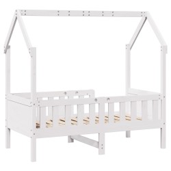 Cadre de lit d'enfants forme de maison sans matelas pin 