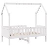 Cadre de lit d'enfants forme de maison sans matelas pin 