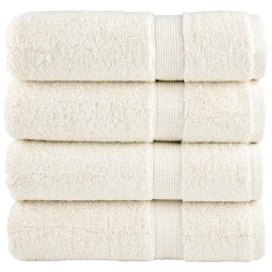 Serviettes de douche de qualité supérieure SOLUND 4 pcs crème 