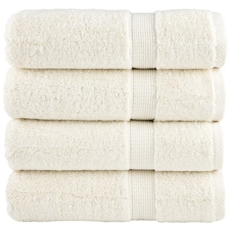 Serviettes de douche de qualité supérieure SOLUND 4 pcs crème 