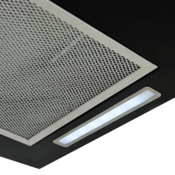 Hotte îlot avec capteur tactile à LCD en verre trempé 