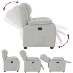 Fauteuil inclinable gris nuage tissu 