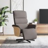 Fauteuil inclinable avec repose-pieds taupe tissu 