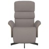 Fauteuil inclinable avec repose-pieds taupe tissu 