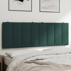Coussin de tête de lit vert foncé 140 cm velours 