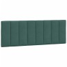 Coussin de tête de lit vert foncé 140 cm velours 