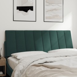 Coussin de tête de lit vert foncé 140 cm velours 