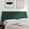 Coussin de tête de lit vert foncé 140 cm velours 