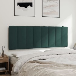 Coussin de tête de lit vert foncé 140 cm velours 
