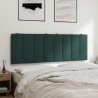 Coussin de tête de lit vert foncé 140 cm velours 