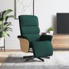Fauteuil inclinable avec repose-pieds vert foncé tissu 