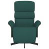 Fauteuil inclinable avec repose-pieds vert foncé tissu 