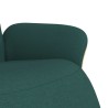Fauteuil inclinable avec repose-pieds vert foncé tissu 