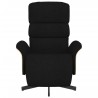 Fauteuil inclinable avec repose-pieds noir tissu 