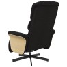 Fauteuil inclinable avec repose-pieds noir tissu 