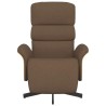 Fauteuil inclinable avec repose-pieds marron tissu 