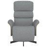 Fauteuil inclinable avec repose-pieds gris clair tissu 