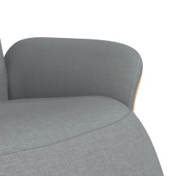 Fauteuil inclinable avec repose-pieds gris clair tissu 