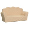 Canapé pour enfants 2 places crème peluche douce 