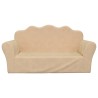 Canapé pour enfants 2 places crème peluche douce 