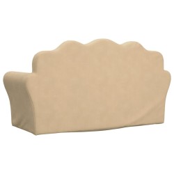 Canapé pour enfants 2 places crème peluche douce 