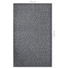 Paillasson Gris 90x150 cm 