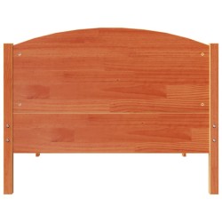 Cadre de lit sans matelas cire marron 90x190 cm bois pin massif 